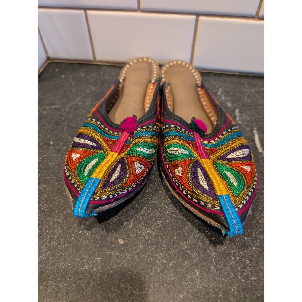 BRAND NEW Women's Handcrafted Jutti Genuine Leather Indian‎ Slippers Shoes